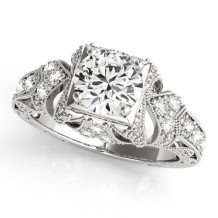 Overnight 18k White Gold Diamond Engagement Ring
